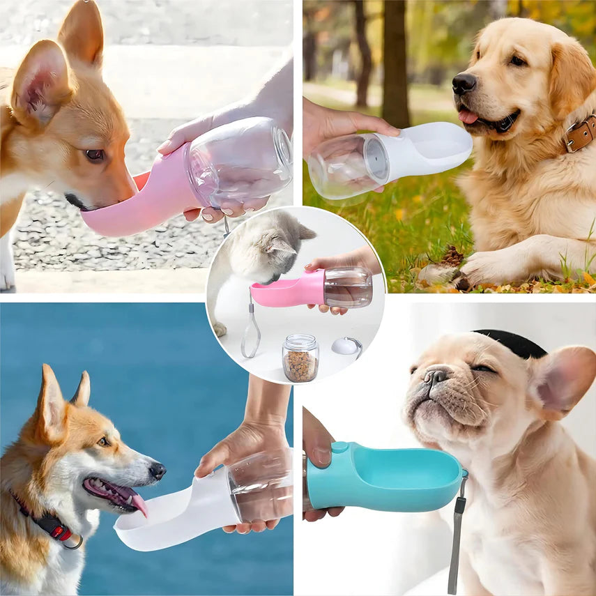 Portable Dog Cat Water Bottle with Storage Food and Water Container for Puppy Pets dogs Feeder Bowl Outdoor Travel Pet supplies