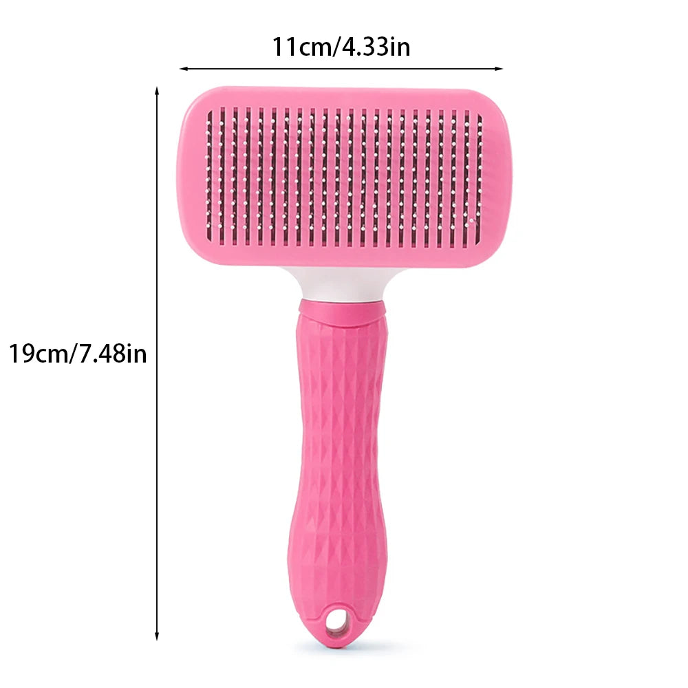 Pet Dog Brush Cat Comb Self Cleaning Pet Hair Remover Brush For Dogs Cats Grooming Tools Pets Dematting Comb Dogs Accessories