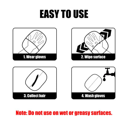 Pet Hair Removal Tool Reusable Static Removal Gloves, Double-Sided Grooming Gloves for Pets, Removes Pet Fur Hair for Carpets