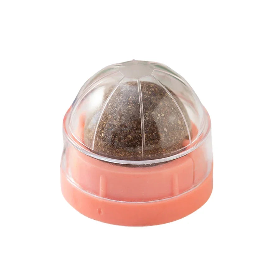 Spinning Catnip Mint Ball for Cats, Interactive Dental Care Chew Toy with Natural Catnip, Hairball Control Kitten Cat Toys