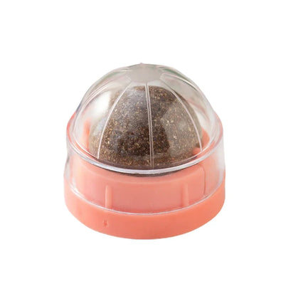 Spinning Catnip Mint Ball for Cats, Interactive Dental Care Chew Toy with Natural Catnip, Hairball Control Kitten Cat Toys